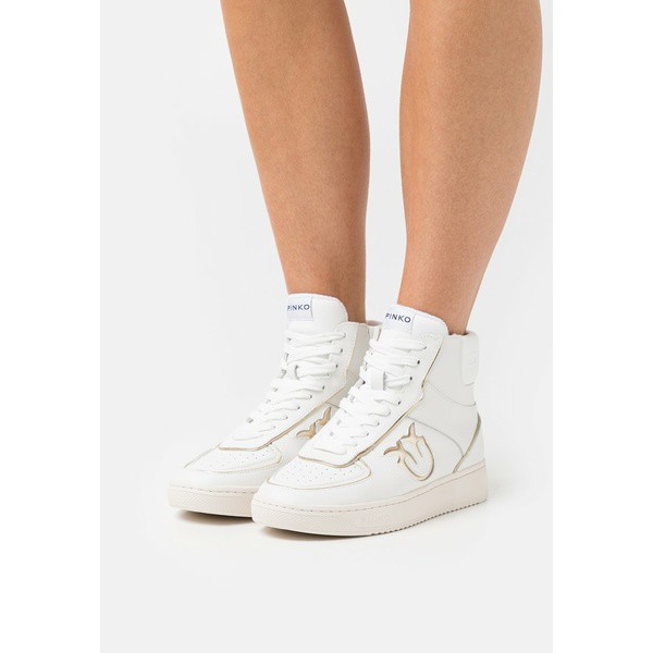 ピンコ レディース スニーカー シューズ NANCY BASKET - High-top trainers - white/gold white/gold