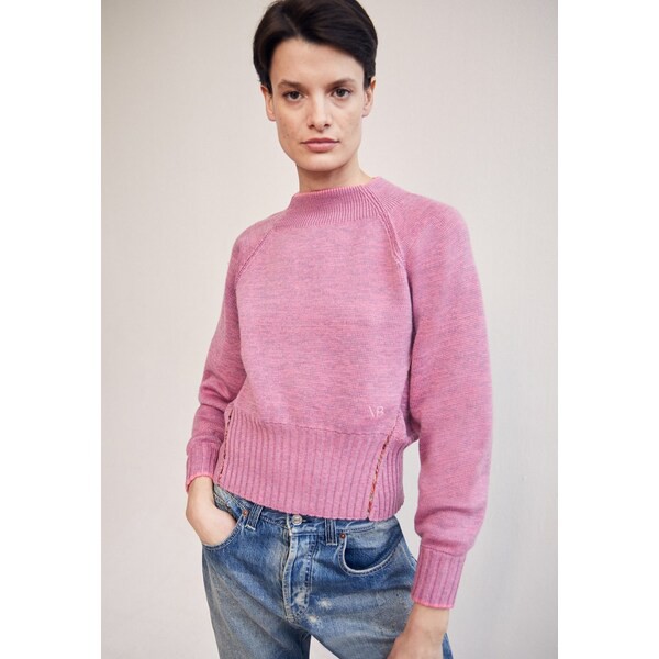 ヴィクトリア ベッカム レディース パーカー・スウェットシャツ アウター SQUARE NECKLINE - Jumper - dark lilac/pink mouline dark lil