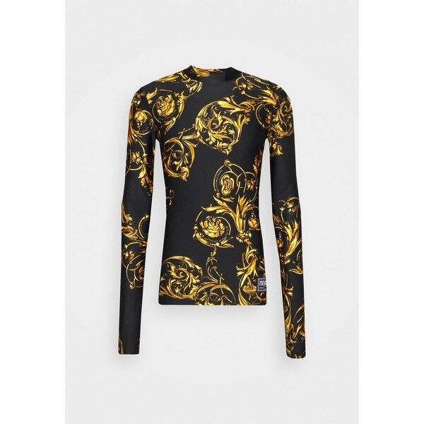 ベルサーチ レディース Tシャツ トップス LONG SLEEVE UNISEX - Long sleeved top - black, gold-coloured black, gold-coloured