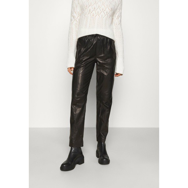 ラグアンドボーン レディース カジュアルパンツ ボトムス IDRIS PANT - Leather trousers - black black