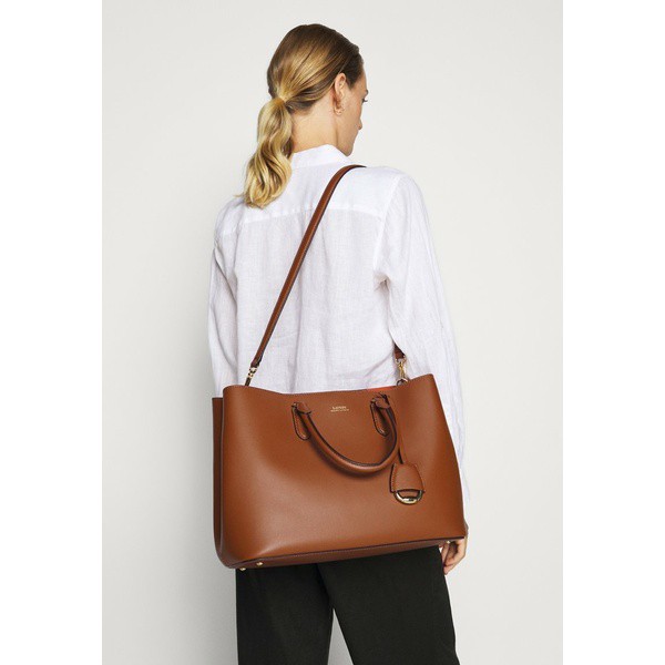 ラルフローレン レディース トートバッグ バッグ LEATHER MARCY SATCHEL - Tote bag - tan monarc tan monarc