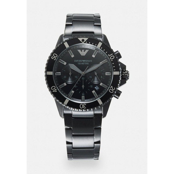 エンポリオ アルマーニ メンズ 腕時計 アクセサリー DIVER - Chronograph watch - black black