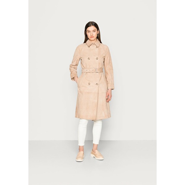 カルバンクライン レディース コート アウター SUEDE TRENCH - Trenchcoat - moccasin moccasin