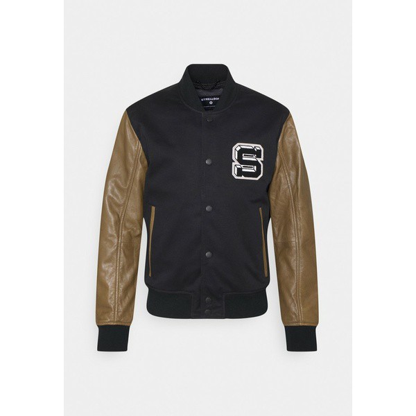 ストレルソン メンズ コート アウター Bomber Jacket - black/brown black/brown