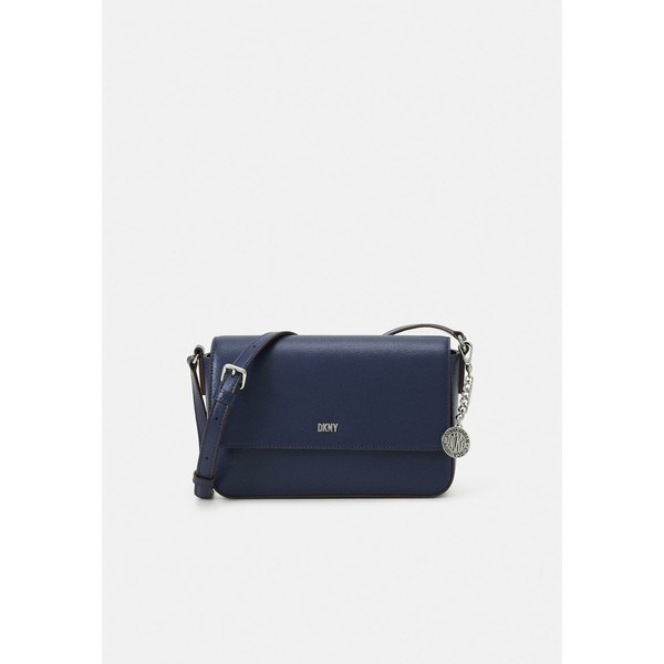 ダナ キャラン ニューヨーク レディース ショルダーバッグ バッグ BRYANT FLAP CROSSBODY - Across body bag - indigo/silver indigo/sil