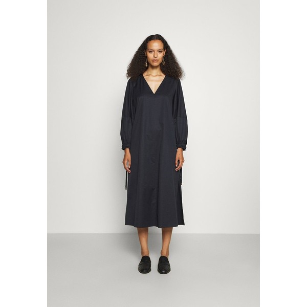 マザーオブパール レディース ワンピース トップス V NECK MIDI DRESS WITH ROPE CUFF TIE - Day dress - navy navy