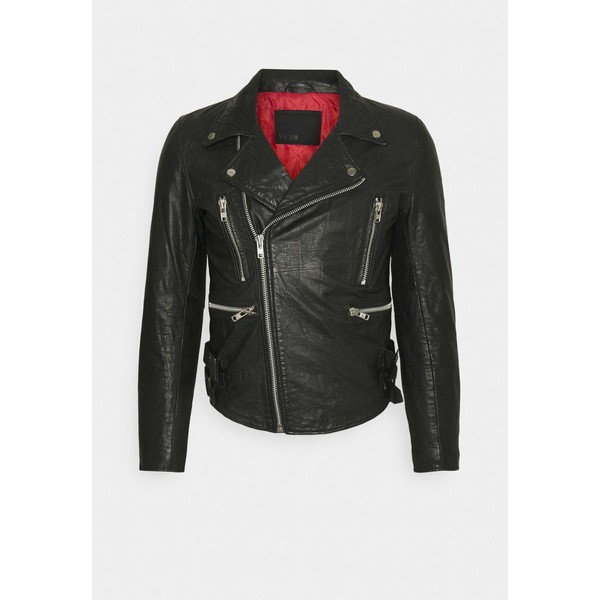 ニュー メンズ コート アウター MEYER BIKER - Faux leather jacket - black black