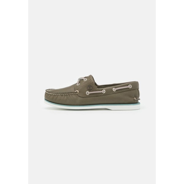 ティンバーランド メンズ デッキシューズ シューズ CLASSIC 2 EYE - Boat shoes - dark green dark green