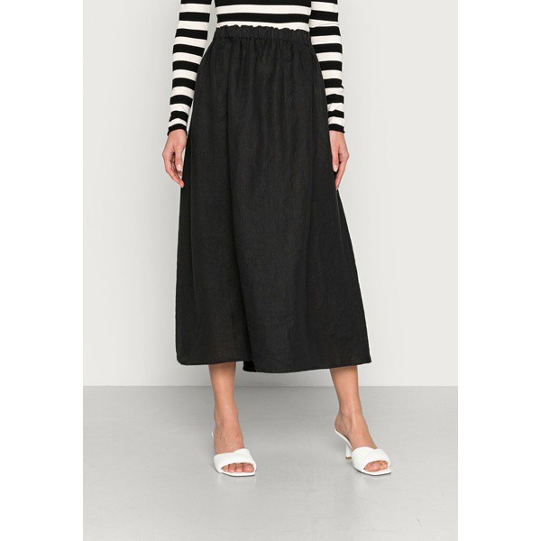 マルコポーロ レディース スカート ボトムス SKIRT A LINE WAISTBAND LONG MIDI LENGTH - A-line skirt - black black