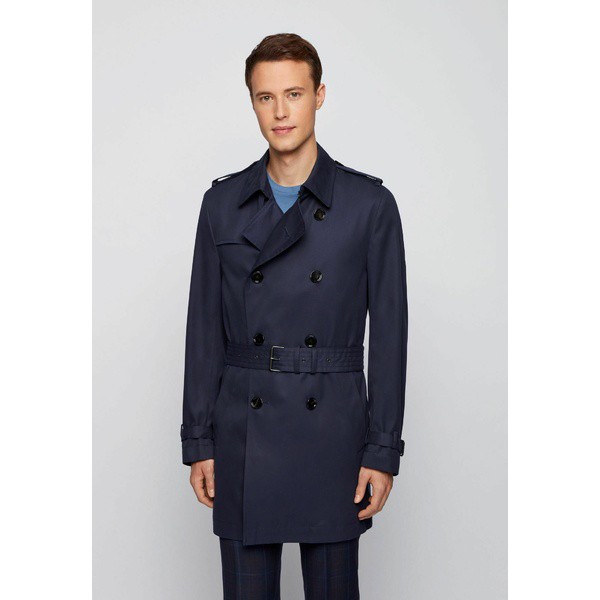 激安特価 ボス メンズ コート アウター Dan Trenchcoat Dark Blue Dark Blue 高質で安価 Hashigoc Com