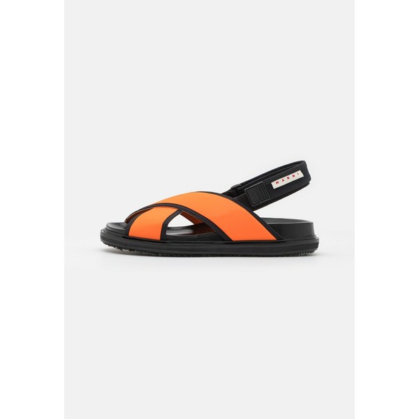 マルニ メンズ サンダル シューズ FUSSBETT - Sandals - fluo orange/black fluo orange/black