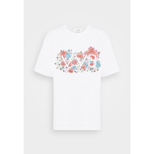 低価特価 ビクトリアベックカム レディース Tシャツ トップス EMBROIDERED FLORAL LOGO - Print T-shirt - white whiteの通販はau PAY マーケット - asty｜商品ロットナンバー：496352101 送料無料人気SALE