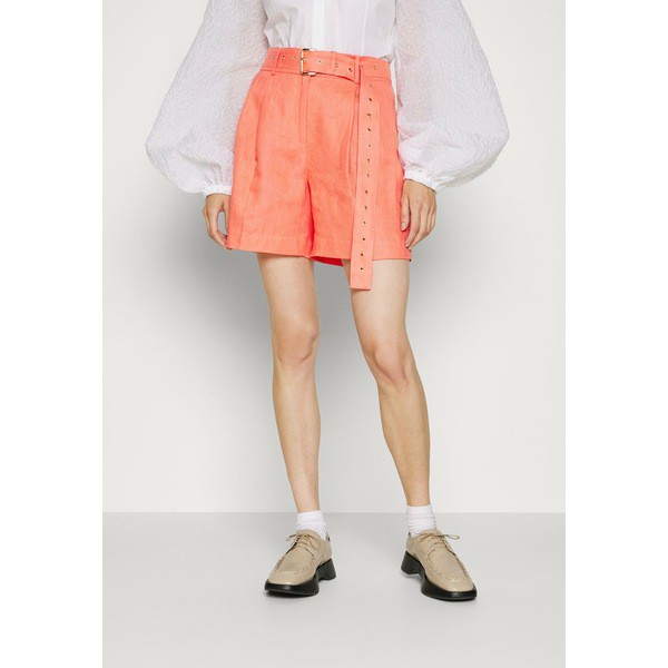 マイケルコース レディース カジュアルパンツ ボトムス BELTED PLEATED SHORT - Shorts - coral coral