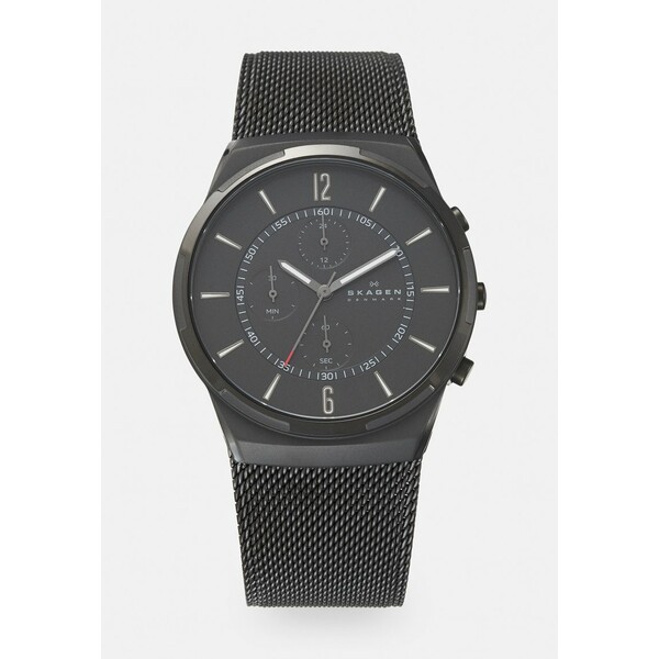 スカーゲン メンズ 腕時計 アクセサリー MELBYE CHRONOGRAPH - Watch - black stainless steel mesh black stainless steel mesh