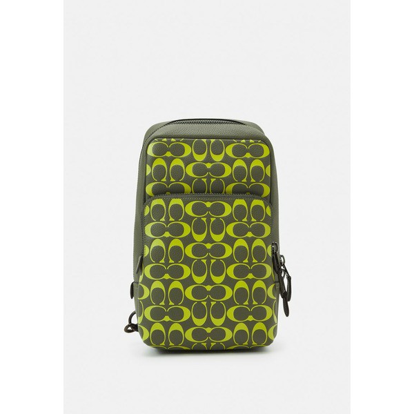 コーチ レディース ショルダーバッグ バッグ GOTHAM PACK SIGNATURE PEBBLE UNISEX - Across body bag - army green/key lime army green