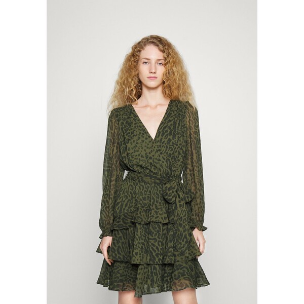 ラルフローレン レディース ワンピース トップス ZARISTO LONG SLEEVE DAY DRESS - Day dress - mottled olive mottled olive