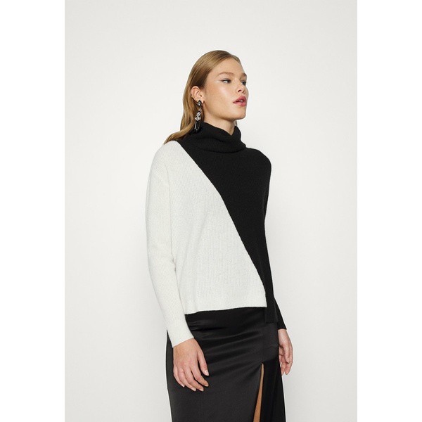 アリス アンド オリビア レディース パーカー・スウェットシャツ アウター JACOB DIAGONAL - Jumper - black/soft white black/soft whit