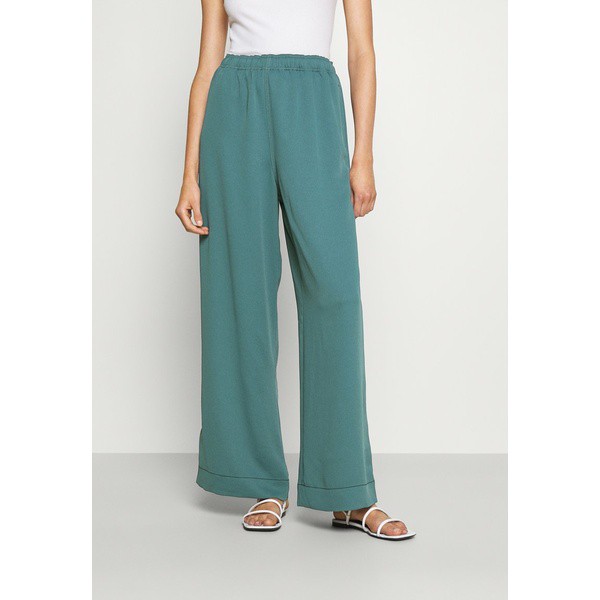 プロエンザ スクーラー ホワイト レーベル レディース カジュアルパンツ ボトムス RUMPLED WIDE LEG PANTS - Trousers - petrol petrol