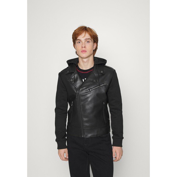 カルバンクライン メンズ コート アウター JACKET - Faux leather jacket - black black