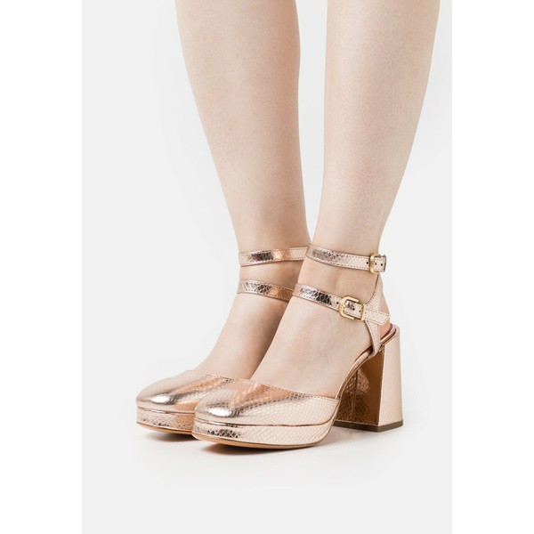 マックス アンド コー レディース パンプス シューズ DIANE - Platform heels - beige/oro beige/oro