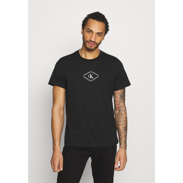数量限定 特売 カルバンクライン メンズ Tシャツ トップス Monotriangle Tee Print T Shirt Black Black 数量限定 Www Bayounyc Com