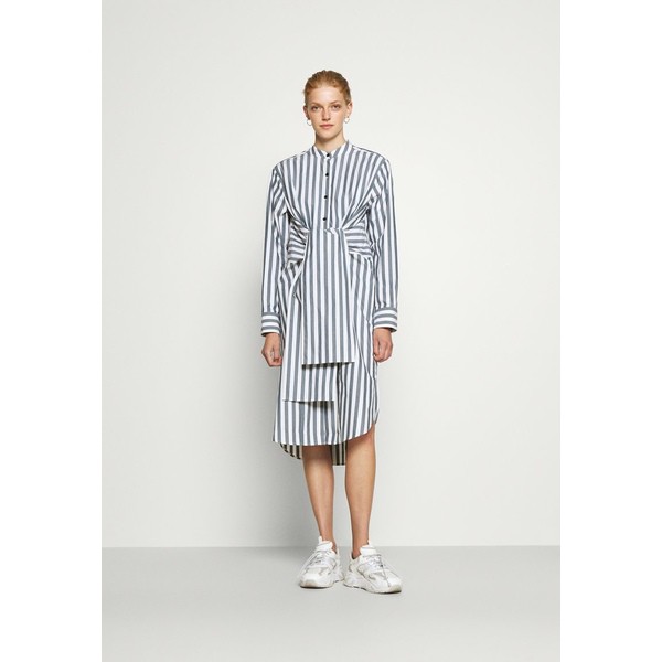 プロエンザ スクーラー ホワイト レーベル レディース ワンピース トップス TIED SHIRT DRESS - Shirt dress - white/petrol white/petro