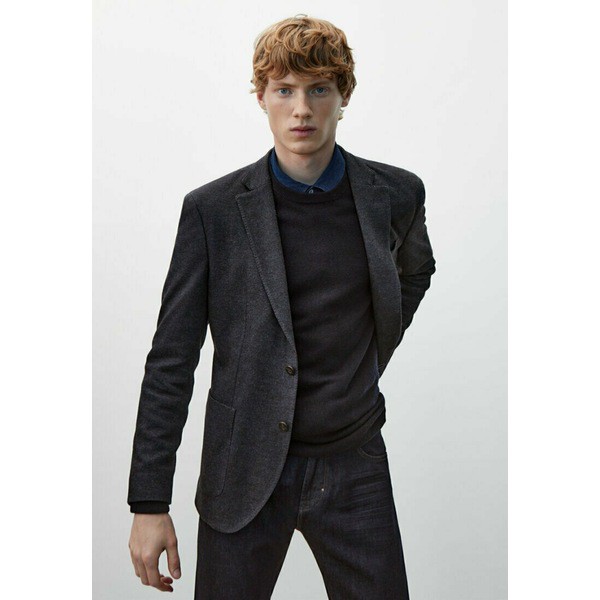 マッシモ ドゥッティ メンズ パーカー・スウェットシャツ アウター AUS BAUMWOLLE UND WOLLE IN FALSCHEM UNI - Blazer jacket - dark g