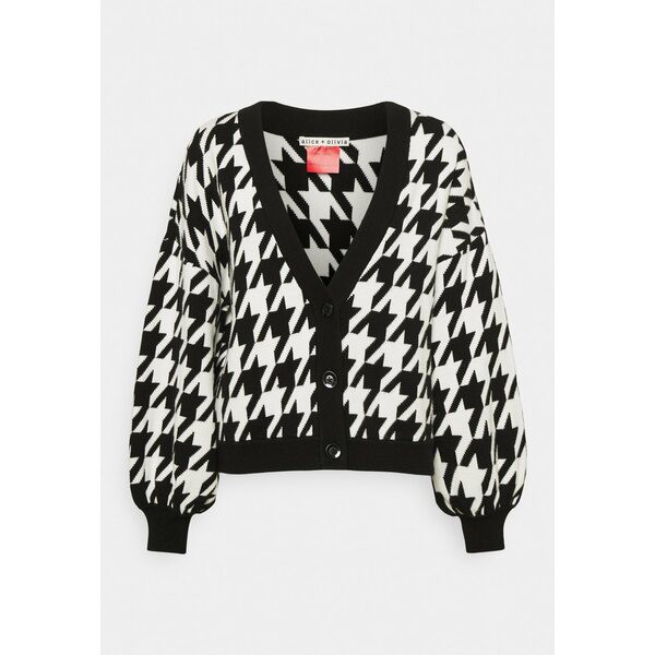 アリス アンド オリビア レディース ニット&セーター アウター ZELINA DEEP - Cardigan - black/soft white black/soft white