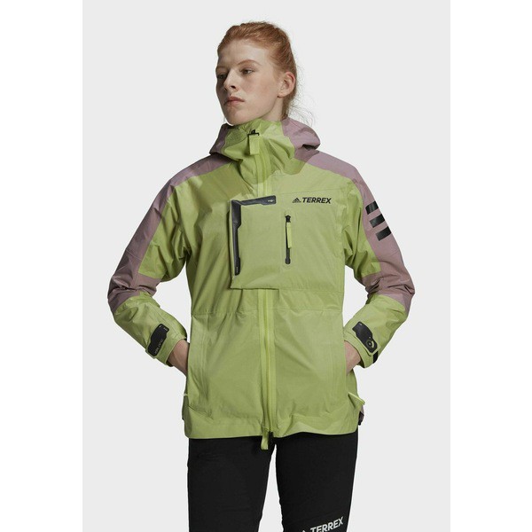 アディダス レディース コート アウター W XPLORIC RR J - Hardshell jacket - green green