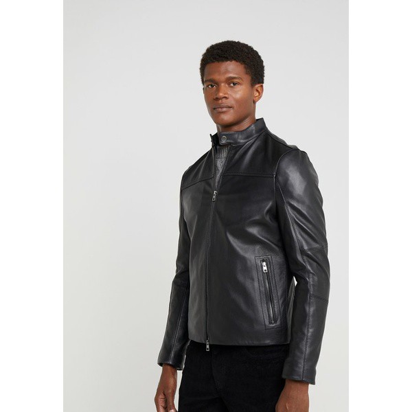 マイケルコース メンズ コート アウター BASIC RACER JACKET - Leather jacket - black black