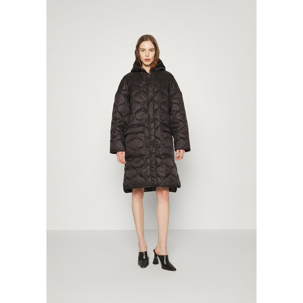 クローズド レディース コート アウター QUILTED COAT WITH HOOD - Winter coat - black black