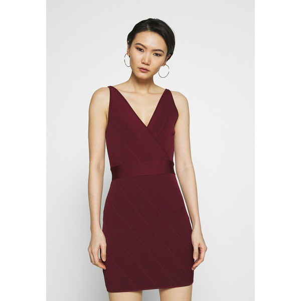 エルベ レジェ レディース ワンピース トップス ICON STRAP DRESS - Shift dress - dark red dark red