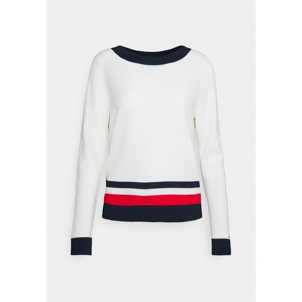 トミー ヒルフィガー レディース パーカー・スウェットシャツ アウター BOAT-NECK SWEATER - Jumper - ecru ecru