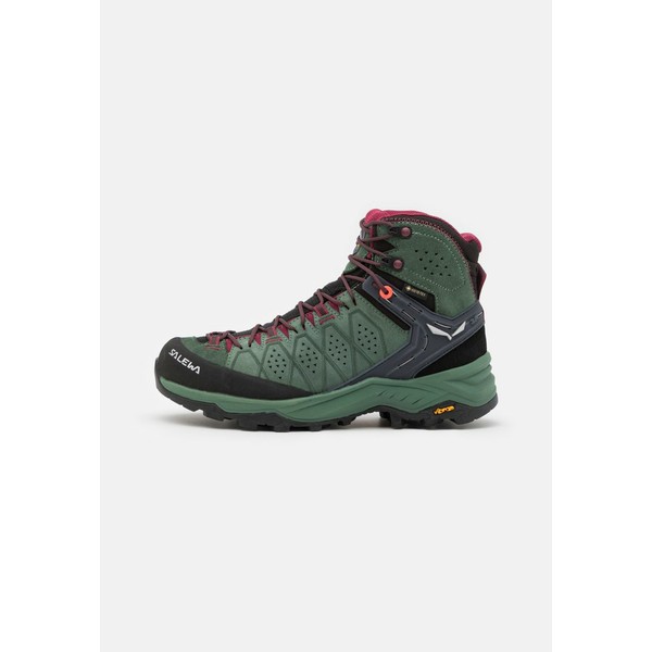 サレワ レディース ブーツ＆レインブーツ シューズ ALP TRAINER 2 MID GTX - Hiking shoes - duck green/rhododendon duck green/rhodode