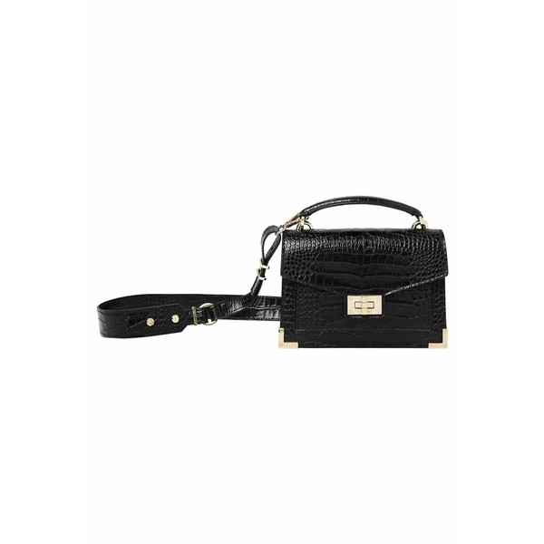 ザ・クープルス レディース ハンドバッグ バッグ CROCODILE-EFFECT - Handbag - black/gold black/gold