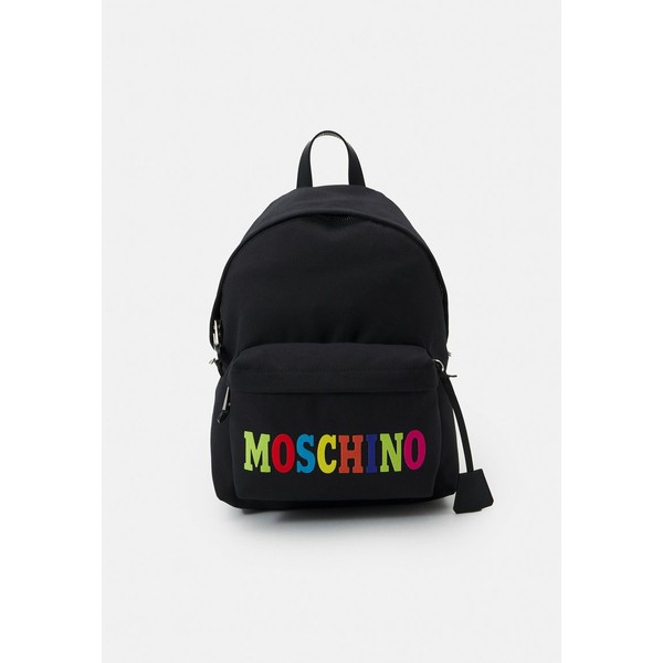 モスキーノ レディース バックパック・リュックサック バッグ MULTICOLOR LOGO UNISEX - Rucksack - black black