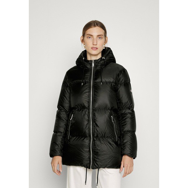 マイケルコース レディース コート アウター MK LOGO TAPE PUFFER - Down coat - black black