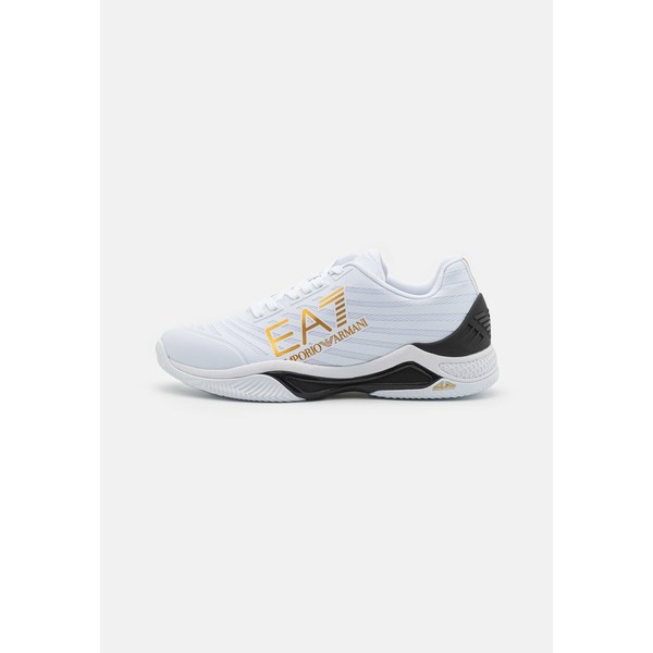 エンポリオ アルマーニ メンズ テニス スポーツ TENNIS TECH CLAY - Clay court tennis shoes - white/gold/black white/gold/black