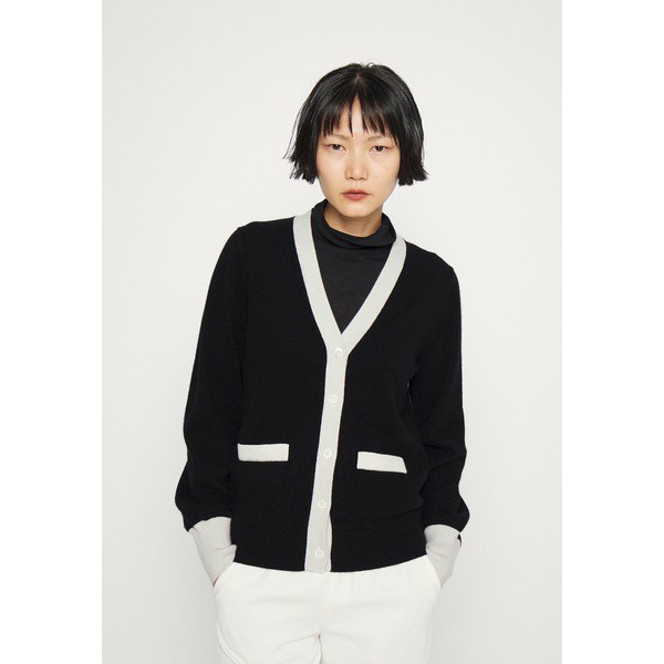 ケイト スペード レディース ニット&セーター アウター TWO TONE GALLERY CARDIGAN - Cardigan - black black