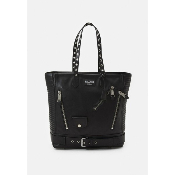 モスキーノ レディース トートバッグ バッグ BIKER BAG - Tote bag - black black