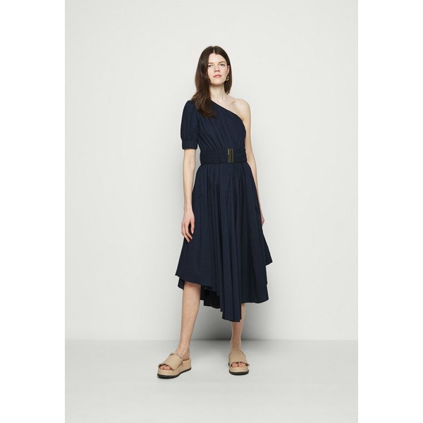 マイケルコース レディース ワンピース トップス ONE SHOULDER MIDI DRESS - Day dress - midnightblue midnightblue