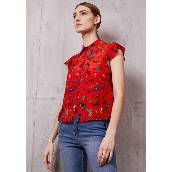 アリス アンド オリビア レディース シャツ トップス MARTEL FLUTTER BLOUSE - Button-down blouse - take flight poppy multi take flig