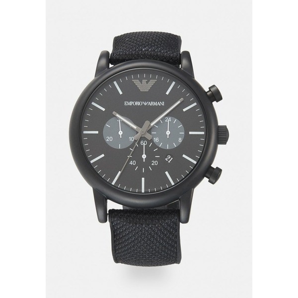 エンポリオ アルマーニ メンズ 腕時計 アクセサリー Chronograph watch - black black