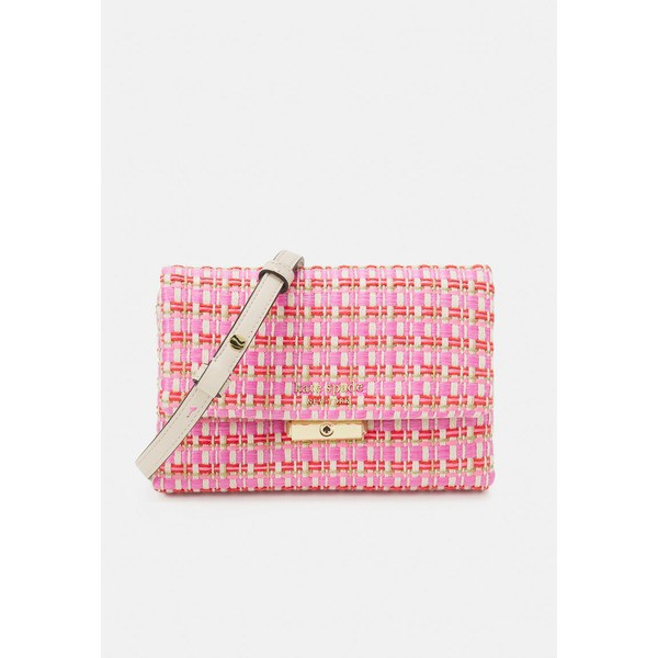 ケイト スペード レディース ショルダーバッグ バッグ CARLYLE RAFFIA TWEED WALLET ON CHAIN - Across body bag - pink multi pink mult