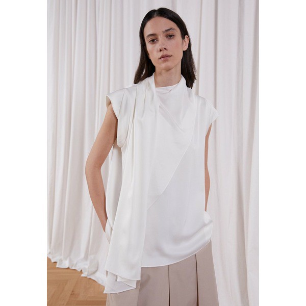 スリーワンフィリップリム レディース シャツ トップス SCARF TWISTED SLEEVE BLOUSE - Blouse - white white