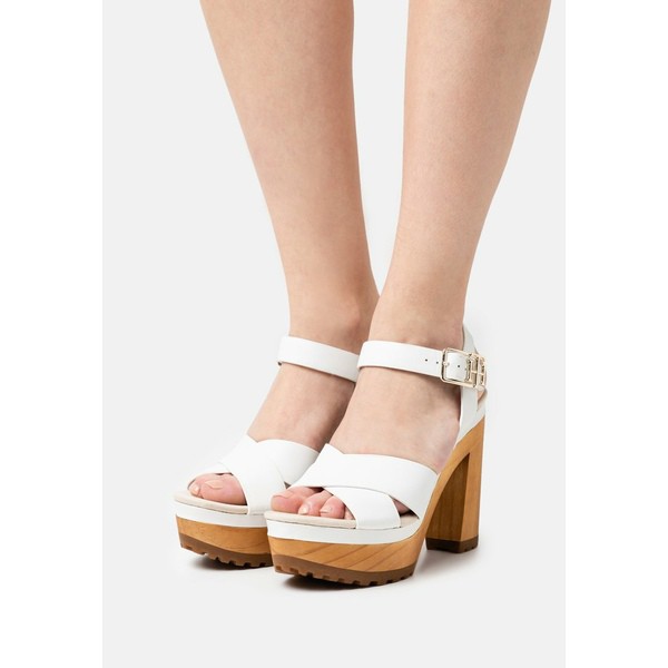 トミー ヒルフィガー レディース サンダル シューズ FEMININE HIGH HEEL - Clogs - ecru ecru