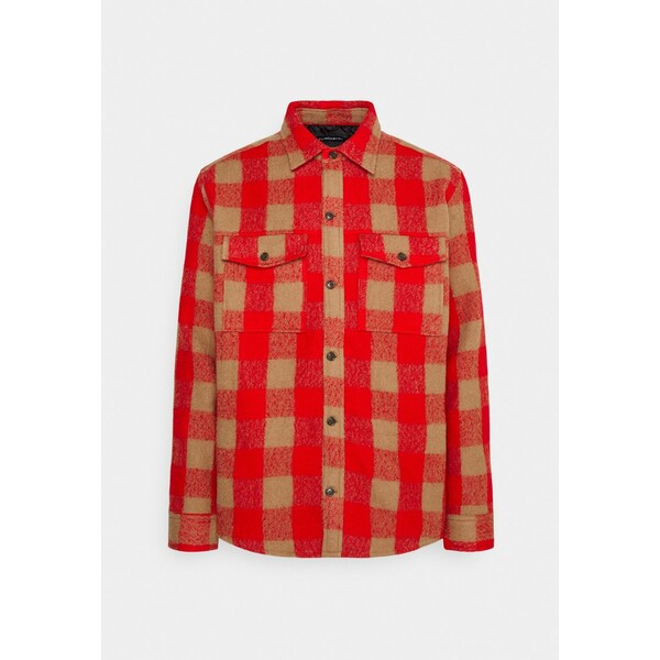 ジェイ リンドバーグ メンズ コート アウター GINGHAM LOOSE FIT OVERSHIRT - Summer jacket - red bell red bell