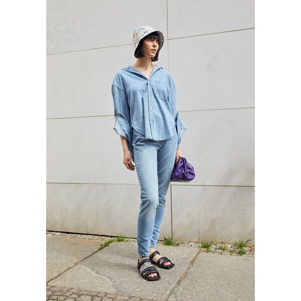 シチズンズ オブ ヒューマニティ レディース シャツ トップス KAYLA - Button-down blouse - hidden hills/mid indigo hidden hills/mid