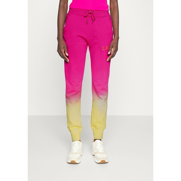 ラルフローレン レディース カジュアルパンツ ボトムス BARRIC FULL LENGTH ATHLETIC - Tracksuit bottoms - pink/orange/yellow pink/or