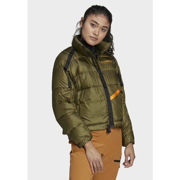 アディダス レディース コート アウター TERREX UTILITAS - Down jacket - green green